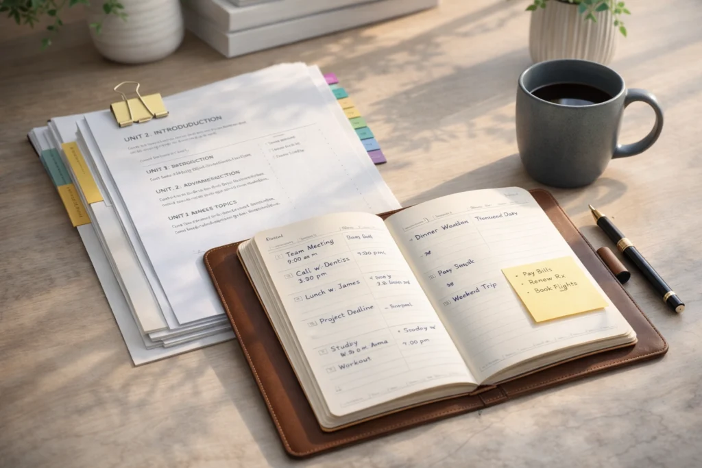 A child engaged in a focused 15-minute daily study session with educational worksheets, representing the compound effect and consistency in supplemental learning.