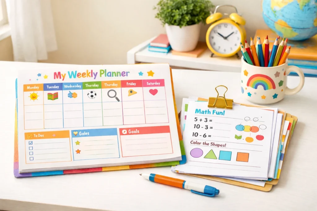 A student engaged in a STEAM-based activity, blending geometric logic puzzles with creative artistic expression to stimulate cross-lateral brain activity.